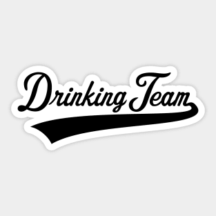 Drinking Team Lettering (Beer / Alcohol / Black) Sticker